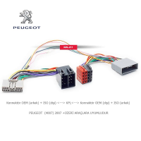 Peugeot  İso T Kablo Orjinal Dönüştürme Soketi